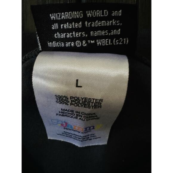 Harry Potter Hufflepuff Crest V Neck Dark Grey Fantasy Wizarding World Magical L - Picture 3 of 9